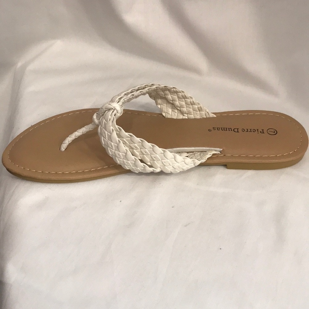 WHITE flip flops